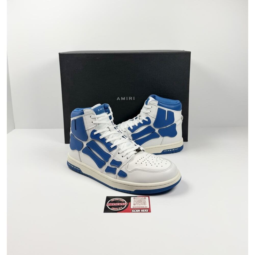 Size 46EU/13US - Amiri Skel Top High Top White Blue NEW!